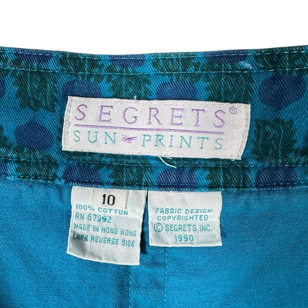 VINTAGE Beet Print Flated Cottagecore Midi Flare Skirt - Picture 9 of 10